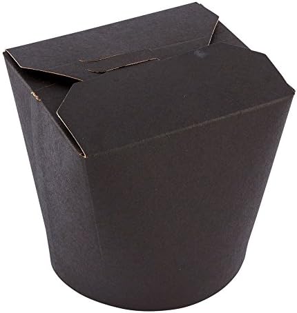 Restaurantware 26 oz Round Black Paper Noodle Take Out Container, 200 Pack - Image 2