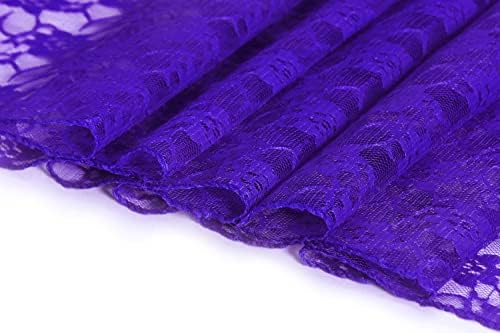 MDS Pack of 10 Wedding 12 x 108 inches Lace Table Runner for Wedding, Decorations for Birthday Parties, Banquets, Graduations, Engagements, and Runners fit Rectangle, Round Table- Royal Blue - Image 3