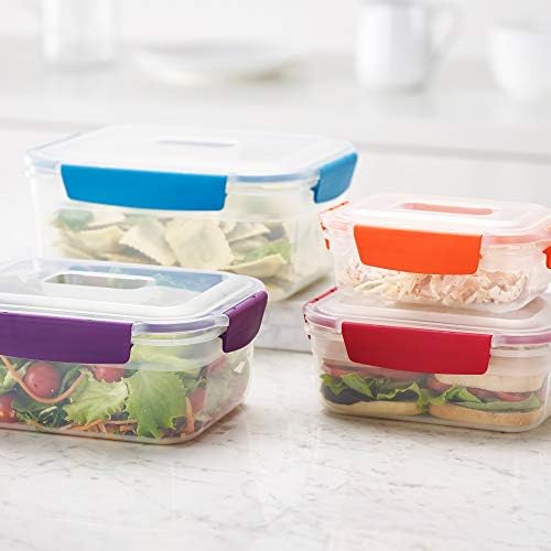 Joseph Joseph Nest Lock, 4 Piece Plastic Food Kitchen Storage Container set with lids, Leak Proof, Airtight, Space Saving, BPA free- Multicolour - Image 7