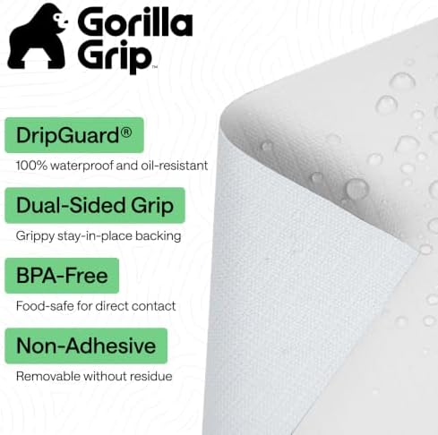 GORILLA GRIP Shelf Liner, Kitchen Drawer Protector, 20x240 White - Image 2