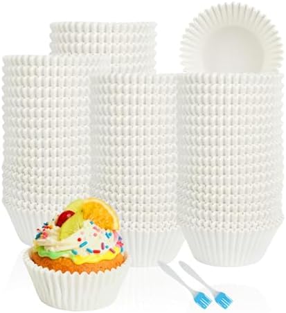 5500 Pcs White Cupcake Liners 1.96 Inch Bulk Paper Muffin Liners Baking Paper Cupcake Wrappers for Wedding Birthday Party by UCEHIPAW