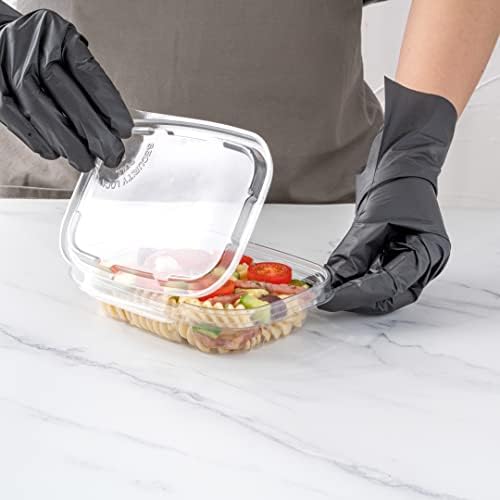 Restaurantware Tamper Tek 8 Ounce Take Out Containers 100 Tamper-Evident Deli Containers - Hinged Lid Freezable Clear Plastic Meal Prep Containers Disposable For Carry Out Or Lunches - Image 5