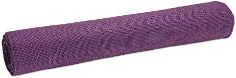 BambooMN Purple 15" x 88" Vintage Burlap Table Runner for Rustic Wedding Bridal Shower Bachelorette Graduation Party Table Decor Decorations, 6 Pieces - Image 3