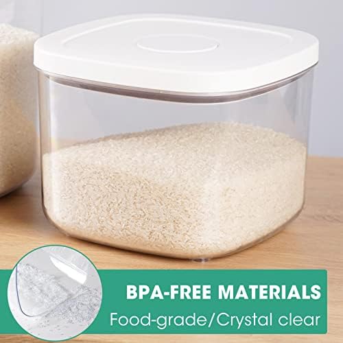 TBMAXS Airtight Rice Container 10 Lbs, Clear Plastic Food Storage Container Bin For Flour Sugar, Dry Food Holder with Easy Locking Lid for Kitchen Pantry Organization and Storage - Image 6