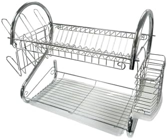 Better Chef DR-16, 16-Inch, Chrome Plated, S-Shaped, Rust-Resistant, 2-Tier Dishrack by Better+Chef