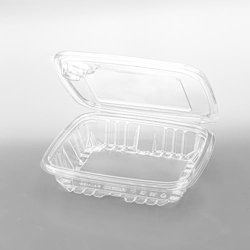 Karat 36oz PET Tamper Resistant Hinged Deli Container [150 ct] - Plastic Clamshell Food Containers, Easy Open Pull-Tab for Restaurants & Takeout - Image 7