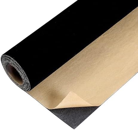 Self Adhesive Sheets Peel and Stick Large Size Velvet Flock Soft Velvet Drawer Liner DIY Fabric Felt Liner Sticker Decal for Drawers Jewelry Box Felt Lining Arts and Crafts 24" W x 197" L Black - Image 4
