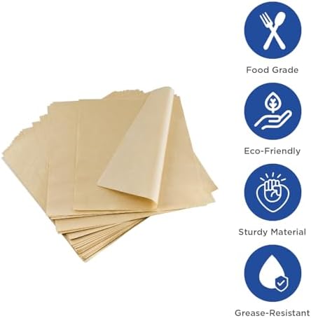 Karat [4,000 ct] 14"x14" Deli Paper Sheets | Kraft Grease-Resistant Wrapping Paper | Ideal for Medium-Sized Sandwiches, Pastries, and Meal Baskets - Image 2