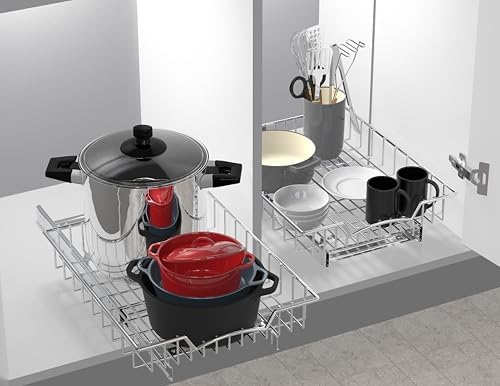 Simple Houseware Under Cabinet Pull Out Sliding Shelf Drawer, 17Dx13W - Image 4