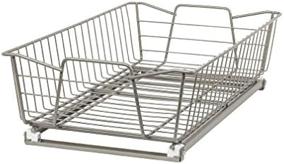 ClosetMaid 11 in. Pull Out Cabinet Organizer, Heavy Duty, Slide Out Pantry Shelves Drawers for Kitchen, Bathroom, Nickel by Unknown