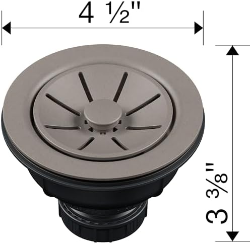 Blanco Essential Kitchen Sink Basket Strainer - 3.5" Sink Drain Strainer with Turn-to-Close Design, Color-Coordinated for Blanco SILGRANIT Sinks, Truffle - Image 3