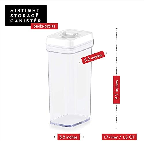 DWËLLZA KITCHEN Airtight Food Storage Containers Set - 10 PC Set - For Kitchen Pantry Organization and Storage - BPA-Free - Clear Plastic Dry Food Canisters with Improved Lids, Keeps Food Fresh. - Image 7