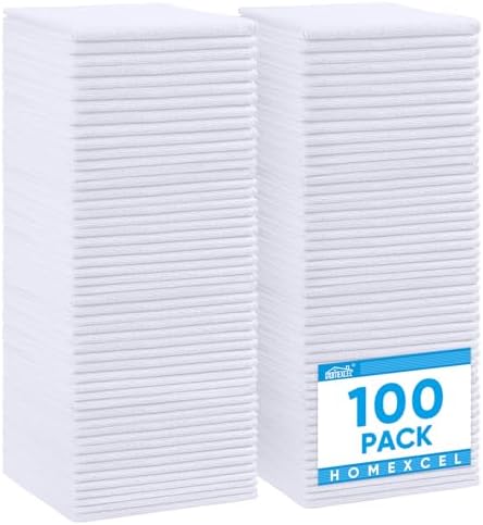 HOMEXCEL 100PK Microfiber Cleaning Cloth, Cleaning Rag for Home, 11.5x11.5 by HOMEXCEL