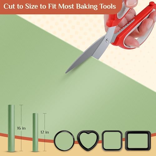 GTJ Silicone Baking Mat Roll, Reusable Baking Sheet Liners, 12 in x 10 ft | Free Cut to Size, Food-Grade, Non-Stick, Non-Slip, For Dough, Pastry, Air Fryer, Freeze Dryer, Oven Pan, Kitchen Counter - Image 2