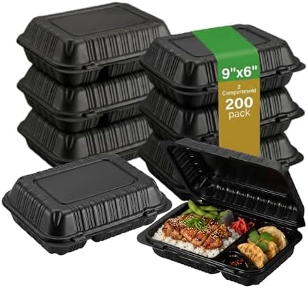 Front Lock MFPP Hinged Food Containers, Disposable Takeout Boxes by ProTakeOut