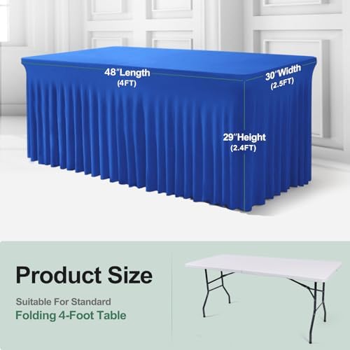 BDDC One-Piece Spandex Table Cloth Skirt for 4FT Rectangle Tables - Image 3