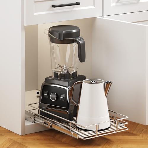 Pull Out Cabinet Organizer 10½" W x 21½" D, Heavy Duty Cabinet Pull Out Shelves, Slide Out Drawers Organization for Kitchen Cabinets Bathroom - Image 5