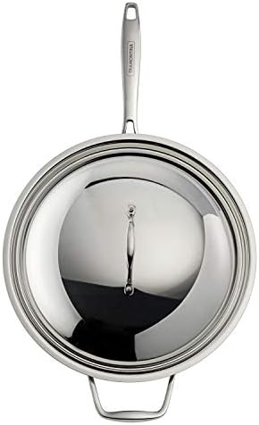 Tramontina Signature Tri-Ply Clad Stainless Steel 12.5-Inch Wok with lid - Image 3