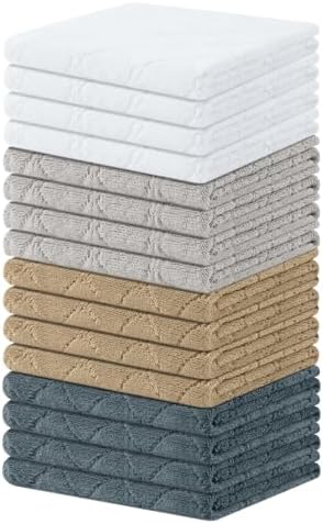 Homaxy Super Soft Absorbent 16 Pack Coral Velvet Dish Cloths, 13" x 19" by Homaxy