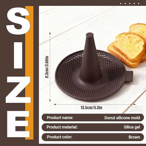6pcs Donut Pan For Baking, Brown Bagel Molds, Pastry Molds For Baking Bagel, Doughnut, Cakes - Send Goods From Local Warehous - Image 2