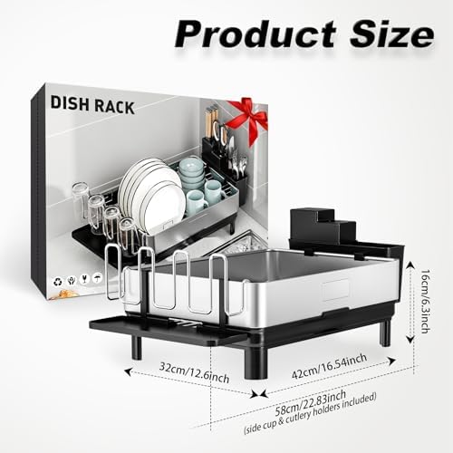 Dish Drying Rack, 304 Stainless Steel Dish Racks for Kitchen Counter - Image 2