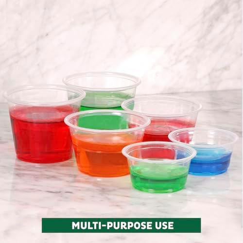 Freshware Plastic Portion Cups with Lids [2 Ounce, 400 Set] Disposable Plastic Cups for Meal Prep, Salad Dressing, Jellos Shot Cups, Souffle Cups, Condiment and Dipping Sauce Cups - Image 5