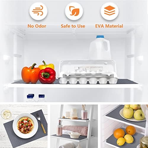 Shelf Liner Non Slip,Kitchen Cupboard Drawer Fridge Mat Gray 23.6"× 78.7" - Image 5