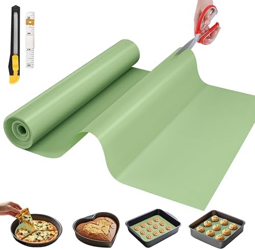 GTJ Silicone Baking Mat Roll, Reusable Baking Sheet Liners, 12 in x 6 ft | Free Cut to Size, Food-Grade, Non-Stick, Non-Slip, For Dough, Pastry, Air Fryer, Freeze Dryer, Oven Pan, Kitchen Counter by GTJ