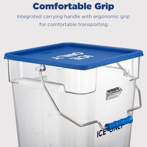 CURTA 2 Pack 5.5 Gal Square Ice Tote Set with Lids and 64 oz Scoops - Image 3