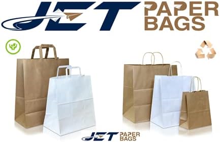 JET PAPER BAGS - Brown Lunch Bags [250 Pcs] - Heavy Duty, Kraft Paper Sandwich Bags, Snack Bags, Treat Bags, Bread Bags, Lunch Bags, Reusable Small Grocery Bags - Recyclable 16 LB capacity - Image 7