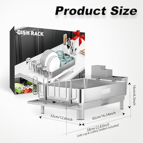 Dish Drying Rack, 304 Stainless Steel Dish Racks for Kitchen Counter - Image 2