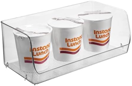 iDesign Stackable Open-Front Storage Bins, Clear by iDesign