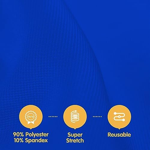 BRILLMAX 6 Pack Royal Blue Spandex Table Covers for 6ft Rectangle Tables - Image 2