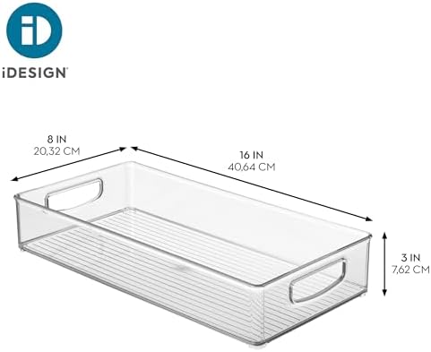 iDesign Stackable Clear Plastic Extra Long Pantry Organizers, 4-Pack | Cabinet Storage Bins, For Kitchen - Image 4