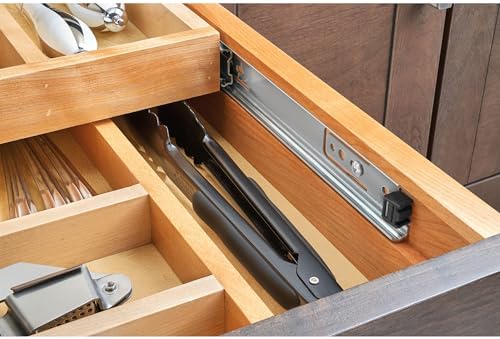 Rev-A-Shelf Maple Two-Tier Cutlery Replacement Drawer System w/BLUM Soft-Close for Face Frame Base Kitchen Cabinets, Kitchen Drawer Organizer, Min Opening Width of 12", 4WTCD-15HSC-1 - Image 2