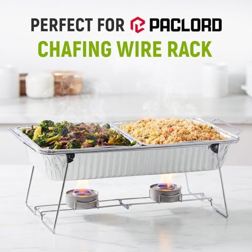 Aluminum Foil Pans - Half-Size 9" x 13", Pack of 50 - USA-Made Disposable Aluminum Trays for Steam Table & Chafing Racks - Great for Baking, Catering, BBQ, Parties, Food Delivery - Image 2