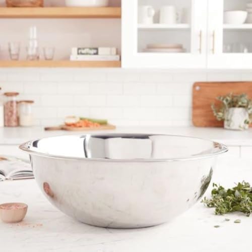YBM HOME 5 Quart Stainless Steel Premium Mixing Bowl – Heavy Duty Deep Prep Bowl for Baking, Cooking, Dough Mixing, Salad Serving & Commercial Kitchen Use - Image 5