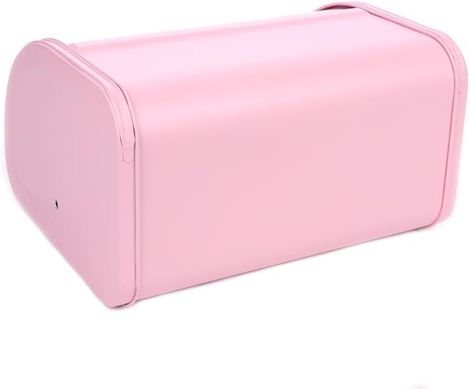 KL X458 Pink Bread Box Roll Top, Metal Bread Box for Kitchen Countertop, Large Capacity, Keeps Bakery Items Fresh Longer, Bread Bin for Kitchen Countertop, Breadbox to Store Cookies, Bagels, Muffins - Image 6