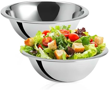 OCS Parts 2-Pack 1.5 Quart Stainless Steel Mixing Bowls | 8-Inch by OCSParts