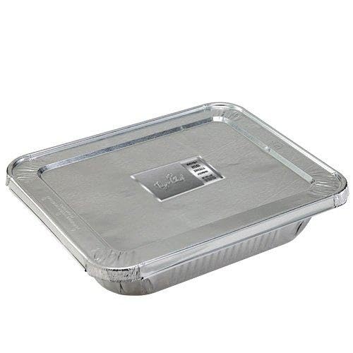 Tiger Chef Top Quality 5-Pack 9 x 13 inch Deep Aluminum Foil Pans with Lids, Disposable by TigerChef