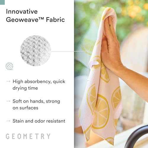 GEOMETRY Spring Kitchen Towels - Quick Dry Microfiber Cloth Spring & Summer Dish Towels for Kitchen Drying - Premium Quick Dry Towel - Sunny Star, 18" x 30" - 1-Pack - Image 4