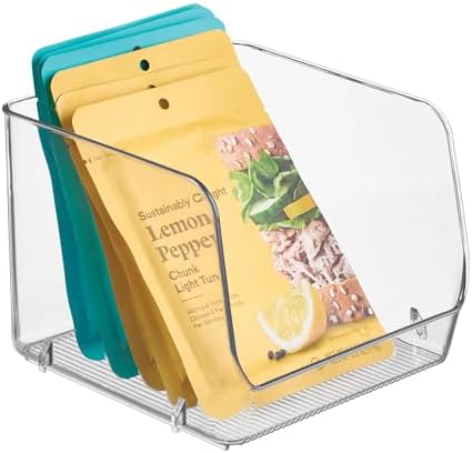 iDesign Stackable Open-Front Storage Bin, Clear by iDesign