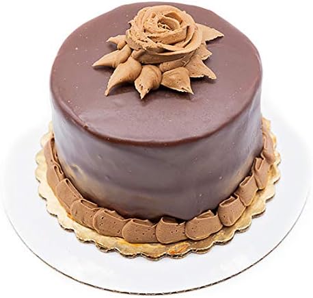 Made in USA 10" X 10" X 4" Recycled Pink Kraft Cake Box with Scalloped Window & 10" Round Cake Boards (Pack of 10 – Front Loading) - Image 4