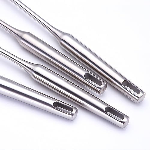 Cooking Utensils Set Stainless Steel Kitchen Metal Serving Utensils Set of 6 Pcs-Wok Spatula Ladle Set, Slotted Skimmer, Pasta Server, Serving Spoon, Slotted Spatula Tunner,Dishwasher Safe - Image 5