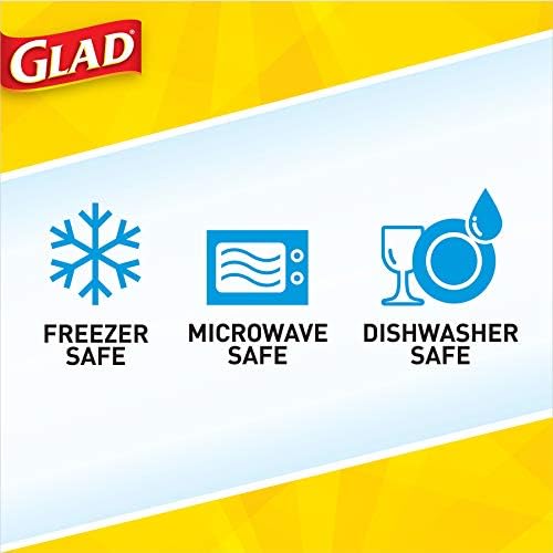 Glad GladWare MatchWare Large Variety Pack Food Storage Containers with Color Coded Lids,No BPA Reusable Plastic for Lunches and Leftovers, Microwave Dishwasher Safe, 20 Count - 40 Piece Set | Color-coded lids, BPA-free reusable plastic, microwave and ... - Image 2