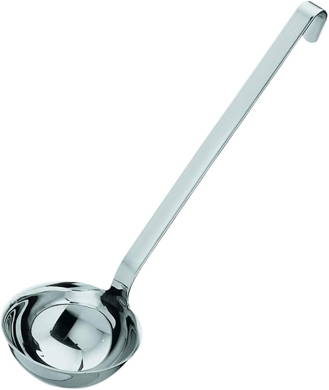 Rösle Stainless Steel Hooked Handle Ladle with Pouring Rim, 2.7-Ounce - Image 4