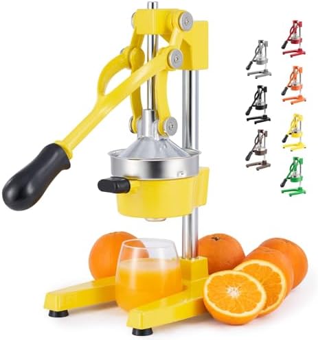 CO-Z Manual Citrus Juicer - Professional Orange, Lemon, Lime & Pom Juice Extractor, Easy to Clean, Yellow by CO-Z