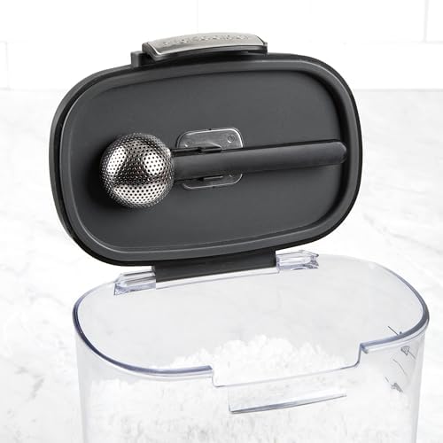 ProKeeper+ Airtight Food Storage Container Set – Clear Plastic Flour and Sugar Canister Set with Magnetic Accessories for Kitchen Organization (Black, 9-Piece) - Image 5