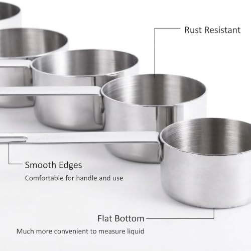WALLFARM Stainless Steel Measuring Cups Set - Image 3