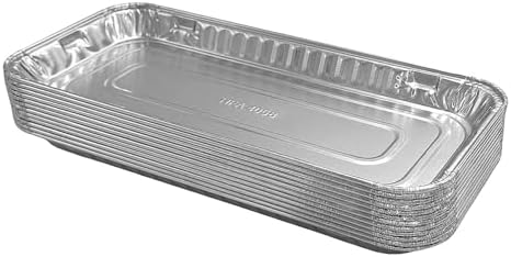 PACTOGO 11" x 5" x 1" Disposable Aluminum Foil Oblong Danish Cake Pans - Ideal Baking Tins for Sweets, Coffee Cakes, Danishes, Cookies, Brownies (Pack of 50) - Image 3